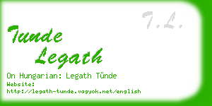 tunde legath business card